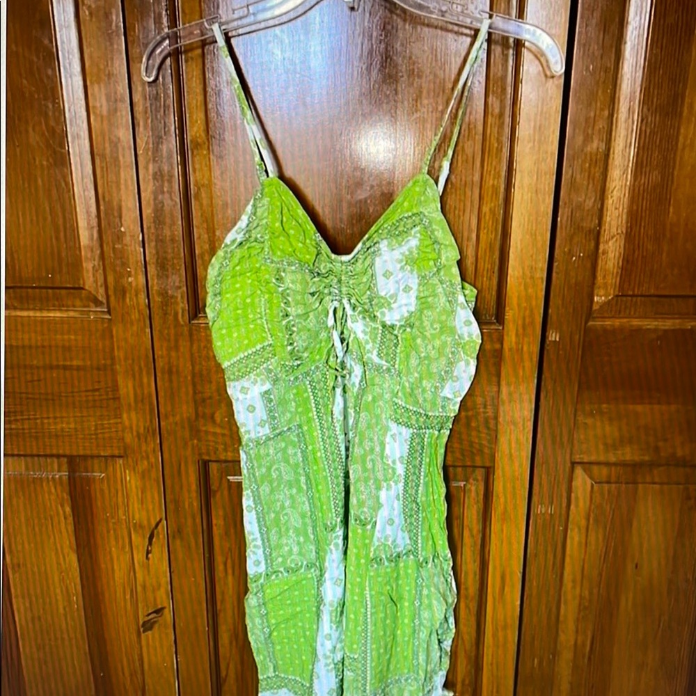 Green Patchwork Dress